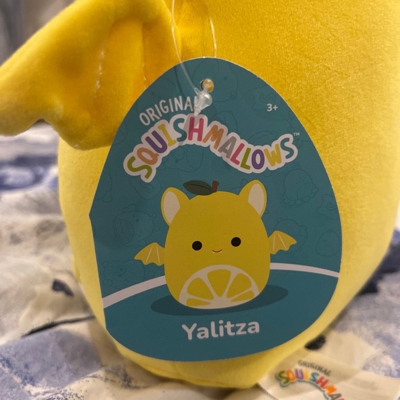 🦇Squishmallows Yalitza Lemon Citrus Bat Crossover Series 1 HTF 8” Kellytoy BNWT - Picture 4 of 6